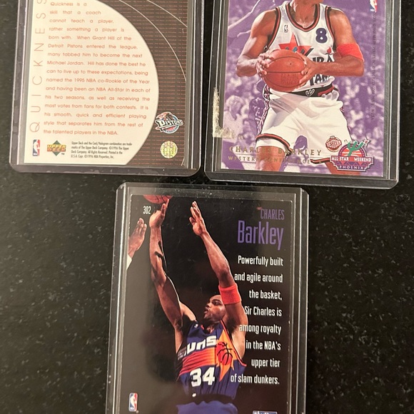 Charles Barkley & Grant Hill NBA Basketball Trading Cards Medley Package (5) - Picture 3 of 8